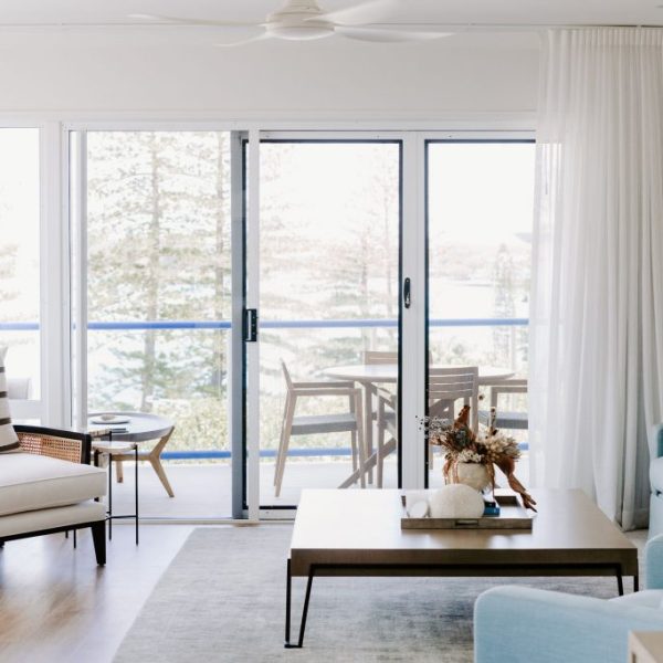 Maroochydore unit renovations – balcony overlooking beach or riverfront, showcasing Sunshine Coast coastal lifestyle