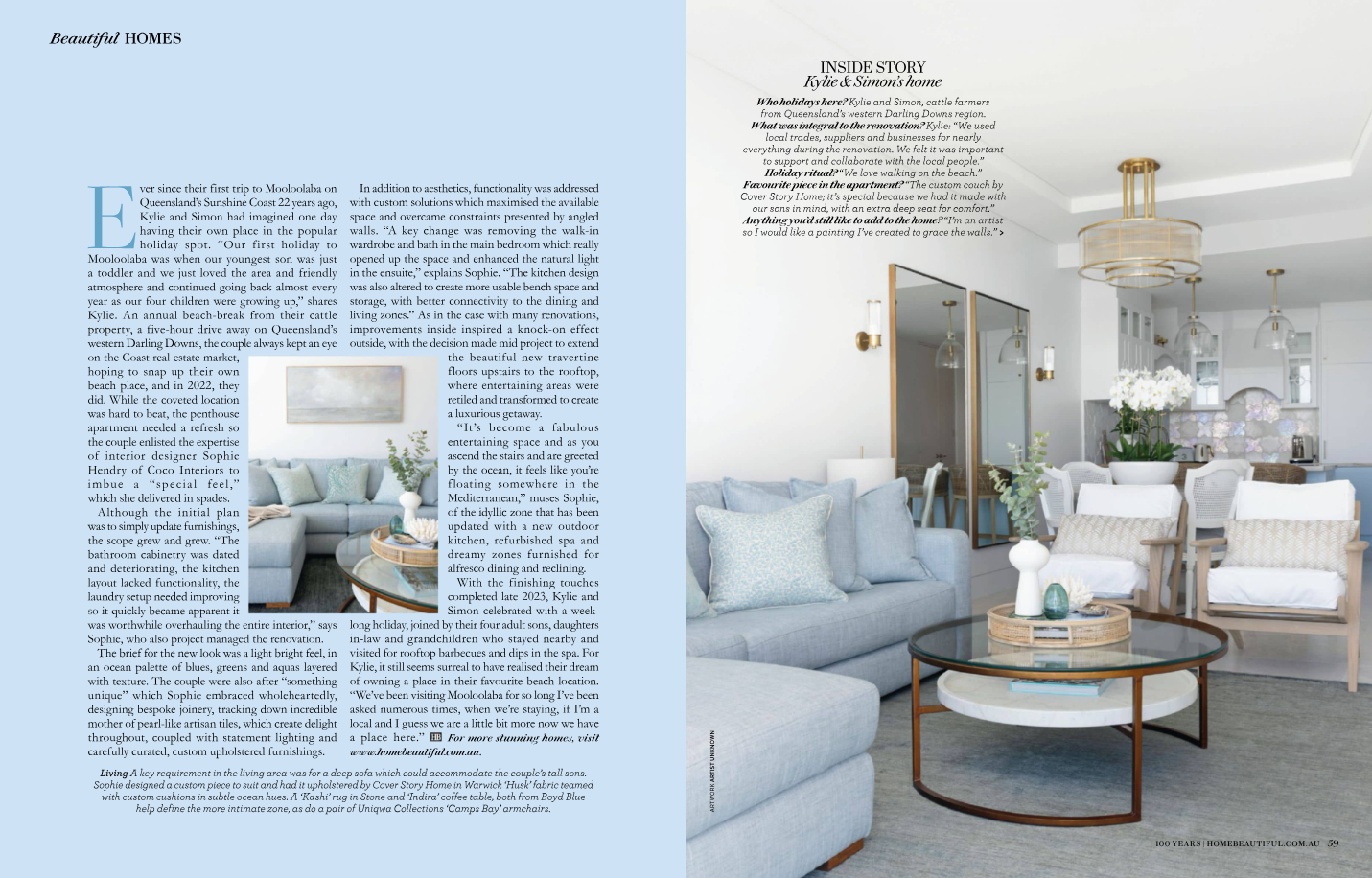 Sophie Hendry Coco Interiors in Home Beautiful magazine